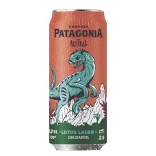 Pack 6 Cervezas Patagonia Lotus Lager Chilesaurus lata ($1.190 c/u)