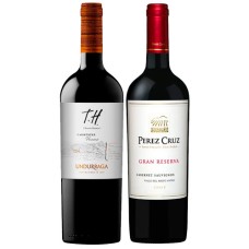 Pack 6 botellas Undurraga TH Carmenere + 6 Perez Cruz Gran Reserva Cabernet Sauvignon ($6.990 c/u)