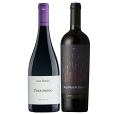 Pack 3 botellas Presumido Bauza Carmenere + 3 Top Blend Chile 