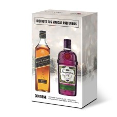 Pack de regalo 1 Johnnie Walker Black Label + 1 Tanqueray Dark Royale 