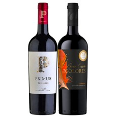 Pack 6 botellas Primus The Blend + 6 7Colores Gran Cuvee Carmenere ($6.990 c/u) semanal