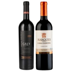 Pack 6 botellas Marques Carmenere + 6 Botellas de Grey Cabernet Sauvignon ($83.880) ( fin de semana)