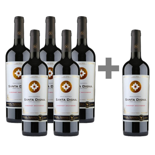 Caja de 6 unidades Santa Digna Gran Reserva Cabernet Sauvignon ($4.991 c/u) 5*6
