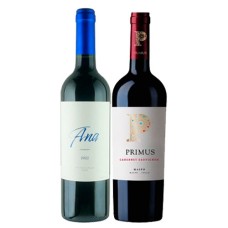 Pack 6 botellas ANA, Casa Bauzá Carmenere + 6  botellas Veramonte Primus Cabernet Sauvingnon ($95.880) 