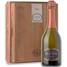 Caja de Madera con 3 Espumante Premium Las Perdices, Brut Nature, Nuit 750 cc	