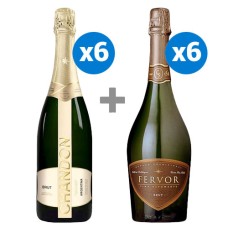 Pack de 3 Espumantes Chandon Brut + 3 Espumantes Fervor Brut ($11.990 c/u) 
