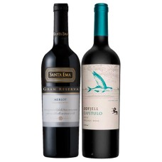 Pack 6 botellas Santa Ema Gran Reserva Merlot  + 6 Odfjell Capitulo Blend ($4.990 c/u) 