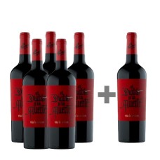 Caja de 6 unidades El Diablo y la Muerte, 100 % Malbec, Viña Las Perdices Argentina 5*6 (PAGUE5 , LLEVE 6) $4.158