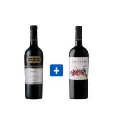 Pack 6 botellas Santa Ema Gran Reserva Merlot + 6 Montgras Quatro ($4.990 c/u)