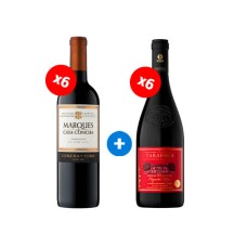 Pack 6 botellas Marques Carmenere + 6 Tarapacá Gran Reserva Red Blend ($7.990 c/u)