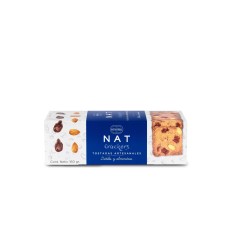 Galletas NAT Crackers Datiles y Almendras, 160G 