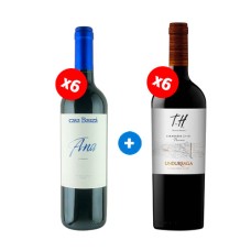 Pack 6 botellas ANA Carmenere, Casa Bauza + 6 Undurraga TH Carmenere (Semanal)
