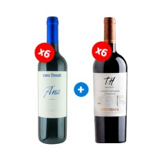 Pack 6 botellas ANA Carmenere, Casa Bauza + 6 Undurraga TH Cabernet Sauvignon (Semanal)