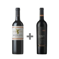 Pack 6 Montes Alpha Carmenere + 6 botellas Ventisquero Grey Cabernet Sauvignon