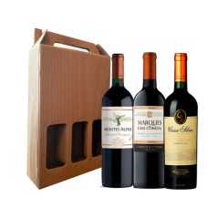 TRIPACK PREMIUM (1)  1 botella Montes Alpha Cab. Sau. + 1 Marques Cab. Sau.+ 1 Casa Silva Gran Terroir Car. (Semanal)