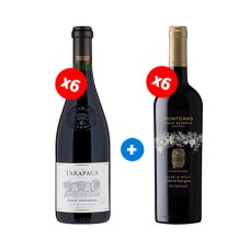 Pack 6 botellas Tarapaca, Gran Reserva Cabernet Sauvignon + 6 MontGras Gran Reserva Cabernet Sauvignon ($4.990 c/u) Semanal