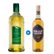 Pisco Alto del Carmen 1.000cc 35° + Pisco Valle Luna 35° Envejecido  750cc ( Semanal)