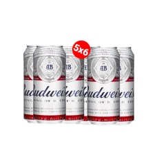 Caja de 6 unidades Cerveza Budweiser 473cc ($991 c/u) (PAGUE 5, LLEVE 6) 5*6