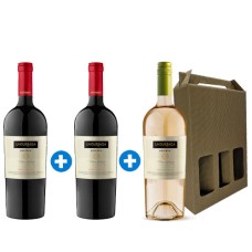 Pack 2 botellas Undurraga Reserva Cabernet Sauvignon + 1 Undurraga Reserva Sauvignon Blanc + Caja de cartón 3 botellas (R)