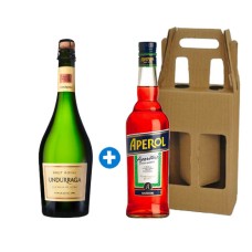 Pack 3 botellas Espumante Undurraga Brut Royal + 3 Aperol + 3 Cajas de cartón 2 botellas (R) Pack 3 botellas Espumante Undurraga Brut Royal + 3 Aperol + 3 Cajas de cartón 2 botellas (R)