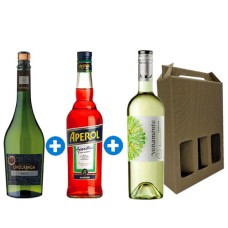 Pack 1 botellas Undurraga Brut + 1 Aperol + 1 Veramonte Reserva Sauvignon Blanc + Caja de cartón 3 botellas (R) Pack 1 botellas Undurraga Brut + 1 Aperol + 1 Veramonte Reserva Sauvignon Blanc + Caja de cartón 3 botellas (R)
