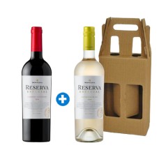 Pack 3 botellas Montgras Reserva Especial Cabernet Sauvignon + 3 Montgras Reserva Especial Sauvignon Blanc + 3 Cajas de cartón 2 botellas (R)