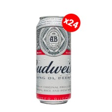 Caja de 24 Cerveza Budweiser lata 473cc ($690c/u)