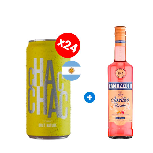 Caja 24 latas Espumante CHAC CHAC Brut Nature Viña Las Perdices 269ml (+ Ramazzoti de Regalo) Semanal Caja 24 latas Espumante CHAC CHAC Brut Nature Viña Las Perdices 269ml (+ Ramazzoti de Regalo) Semanal