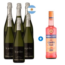 Caja 6 Espumantes Las Perdices Extra Brut Argentino (+ Ramazzoti de Regalo) Semanal