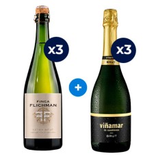 3 Espumante Finca Flichman Extra Brut 750cc + 3 Espumante Viña Mar Brut 750cc ($3.990 c/u) (v1) 3 Espumante Finca Flichman Extra Brut 750cc + 3 Espumante Viña Mar Brut 750cc ($3.990 c/u) (v1)