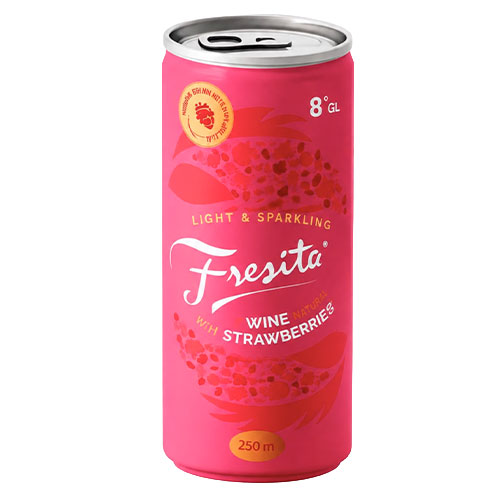 Lata Light & Sparkling Fresita Wine Blend Strawberries 250ml Lata Light & Sparkling Fresita Wine Blend Strawberries 250ml