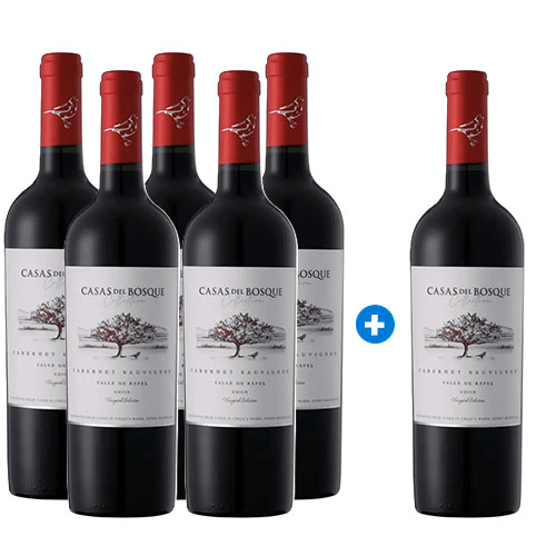 Caja de 6 unidades Casas del Bosque Collection Cabernet Sauvignon (PAGUE 5, LLEVE 6) ($4.990 c/u) Caja de 6 unidades Casas del Bosque Collection Cabernet Sauvignon (PAGUE 5, LLEVE 6) ($4.990 c/u)