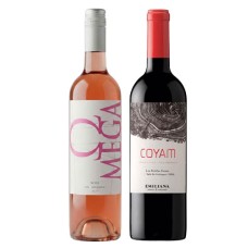 Pack de 1 botella Vino Coyam Organic Wine Ensamblaje + 1 Vino Omega, Viña Vik, Rosé ($ 9.990 c/u)