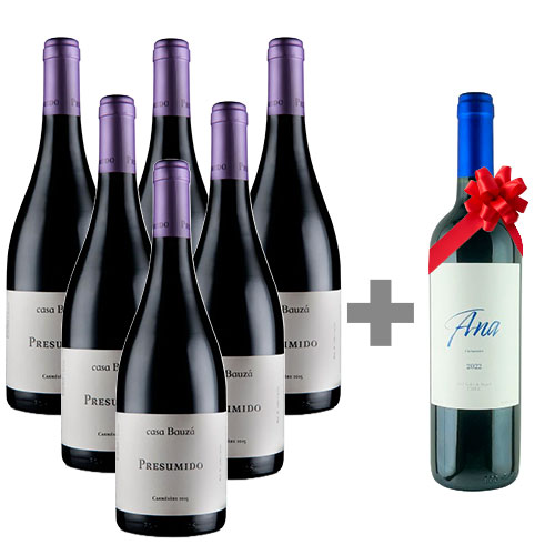 Pack 6 Presumido Carmenere Casa Bauzá + ANA Carmenere de Regalo Pack 6 Presumido Carmenere Casa Bauzá + ANA Carmenere de Regalo