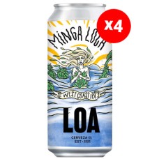 Pack de 4 Cerveza LOA Minga Loca West Coast Ipa  Lata 470 cc ($2.490 c/u)