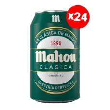 Caja de 24 unidades Cerveza MAHOU LATA CLASICA  330cc ($490 c/u) 