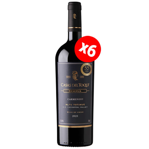 Caja de 6 unidades Casas del Toqui Reserva Carmenere ($4.290 c/u) Caja de 6 unidades Casas del Toqui Reserva Carmenere ($4.290 c/u)