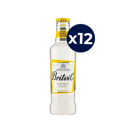 Caja de 12 unidades Agua Tónica Britvic, 200cc ($990 c/u) Caja de 12 unidades Agua Tónica Britvic, 200cc ($990 c/u)