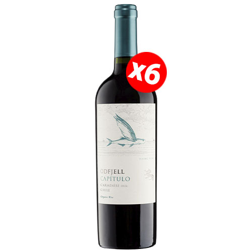 Caja de 6 botellas de Odfjell Capítulo Carmenere ($4.990 c/u) Caja de 6 botellas de Odfjell Capítulo Carmenere ($4.990 c/u)