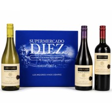 Mix de 3 vinos Undurraga Reserva Especial + caja para regalo Supermercado Diez