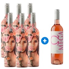 Pack de 6 unidades Vinos La Piu Belle Rosé Vik + Omega Rosé de regalo
