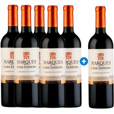 Caja de 6 unidades Marqués de Casa Concha Cabernet Sauvignon 750cc (PAGUE 5, LLEVE 6) 