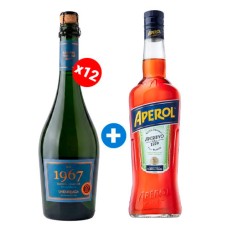 Pack de 12 Espumante Undurraga 1967, Reserva Familiar Brut Método Charmat + Aperol de regalo Pack de 12 Espumante Undurraga 1967, Reserva Familiar Brut Método Charmat + Aperol de regalo