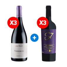 Pack 3 Botellas Presumido Carmenere + 3 Single Block , S7 Carmenere, Viña Casa Silva