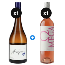 Pack 2 Vinos: Amayna Sauvignon Blanc + Vino Omega, Viña Vik , Rosé, Pack 2 Vinos: Amayna Sauvignon Blanc + Vino Omega, Viña Vik , Rosé,