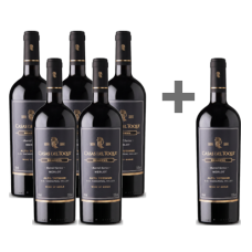 Caja de 6 unidades Vino Casas del Toqui Merlot Reserva Barrel Series (PAGUE 5, LLEVE 6) ($3.575 c/u) Caja de 6 unidades Vino Casas del Toqui Merlot Reserva Barrel Series (PAGUE 5, LLEVE 6) ($3.575 c/u)