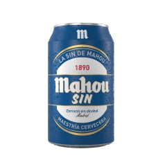 Caja de 6 unidades Cerveza Mahou sin alcohol 330 ml ($690 c/u)