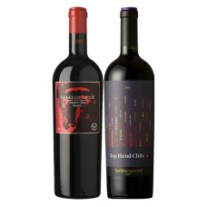 Pack 3 botellas Caballo Loco Gran Cru Maipo + 3 Top Blend Chile ($15.900 c/u) 