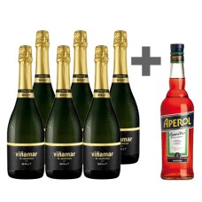 Caja de 6 Espumante Viña Mar Brut + 1 Aperol