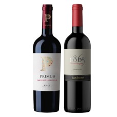 Pack 6 botellas 1865 Carmenere + 6 botellas Primus Cabernet Sauvignon ($8.990 c/u)